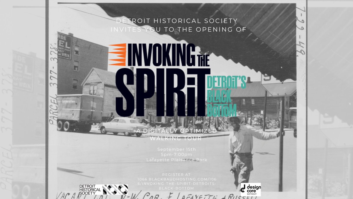 Join us for the debut of our new interactive walking tour, Invoking the Spirit: Detroit's Black Bottom, on Wednesday, 9/15 in Lafayette Park! detroithistorical.org/learn/history-…