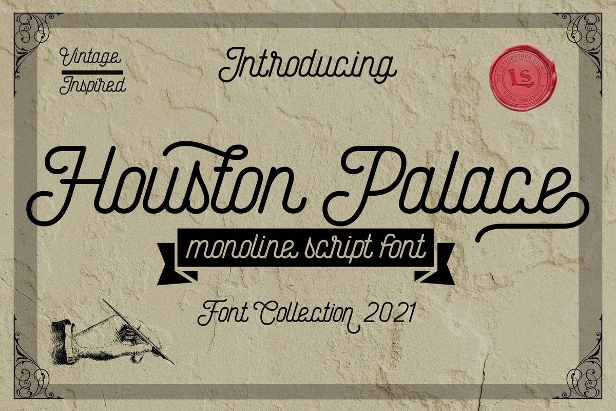 letterstockstd's tweet photo. Check out Houston Palace | Font by LetterStock at Creative Market
https://t.co/zKTK9ccSnA

#font #fonts #lettering #letter #typography #typographic #monolinescriptfonts #monolinescriptfont #monolinescript #monoline #script #monolinefonts #scriptfonts #monolinefont #scriptfont https://t.co/7uGlQeG4AZ