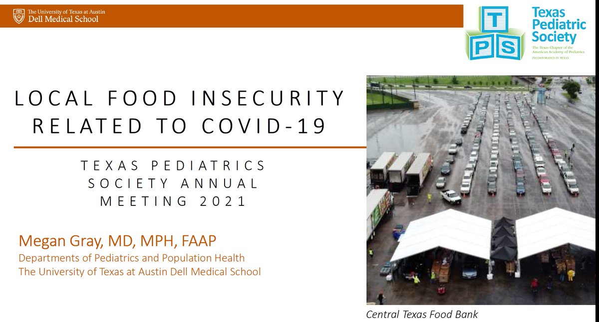 kaashif_ahmad's tweet photo. Excellent talk  at the @TXPeds annual meeting by @DrGrayATX from @DellMedSchool about food insecurity related to #COVID. Collaborating with her on this work include my one time colleagues @stableisotope and @KeliHawthorne! Thank you Dr. Gray! https://t.co/CKtFZZakp5