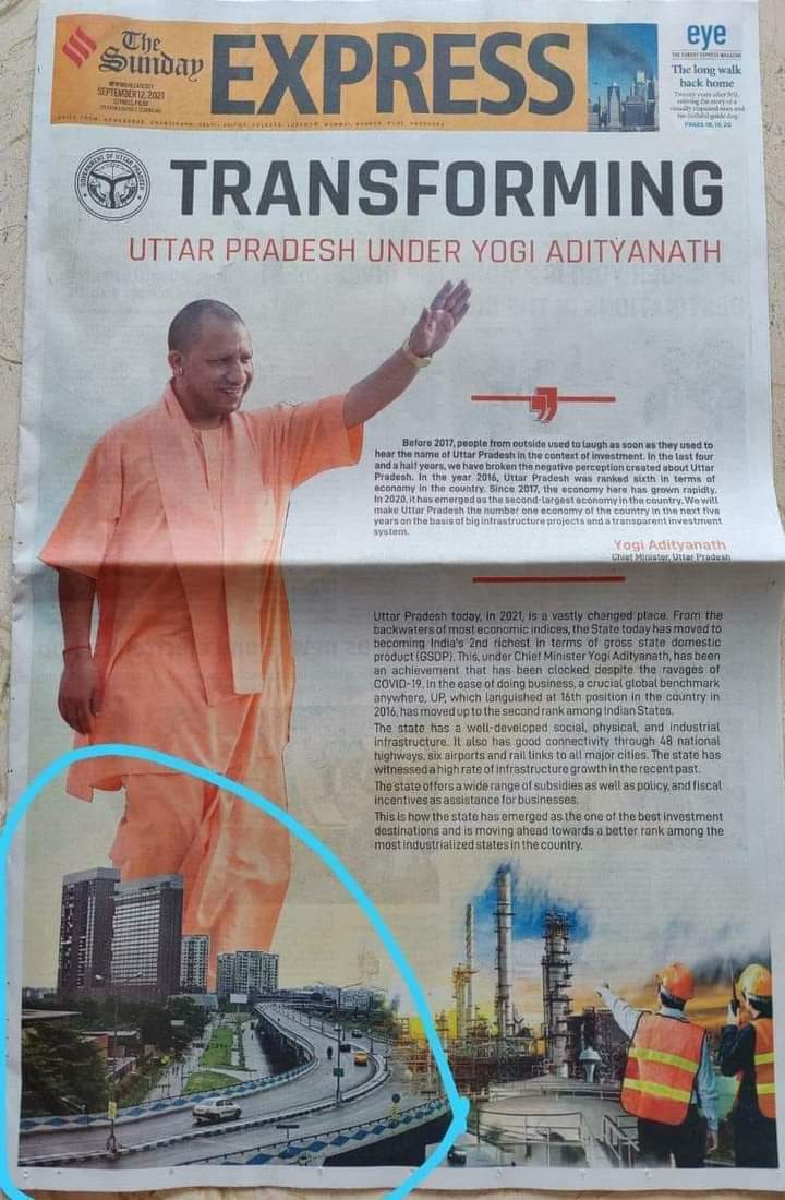 There is nothing to show in UP development .😀 So, picture of MAA flyover of WB is stolen for showing transformation of UP.
<a href="/MamataOfficial/">Mamata Banerjee</a> is the development herself. She cannot be followed or imitated.
<a href="/basu_bratya/">Bratya Basu</a> 
<a href="/ItsYourDev/">Debangshu Bhattacharya Dev</a> 
<a href="/MahuaMoitra/">Mahua Moitra</a> 
<a href="/abhishekaitc/">Abhishek Banerjee</a>