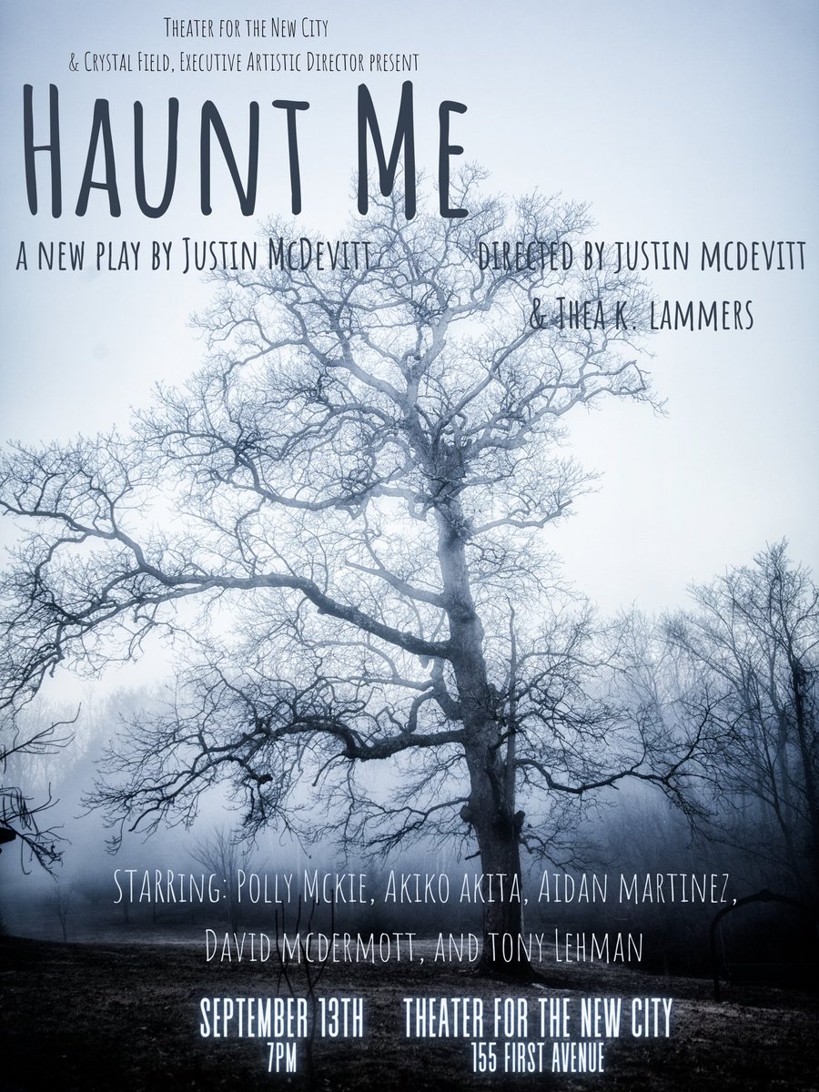 AidanM_Actor's tweet photo. If you’re bored Tomorrow night, Monday September 13th at 7pm there’s gonna be a free reading with me in it!!! My first off-broadway show🎉🎉🎉🎭#actor #offbroadway #hauntme #GhostLovers https://t.co/ggNP3swUd5