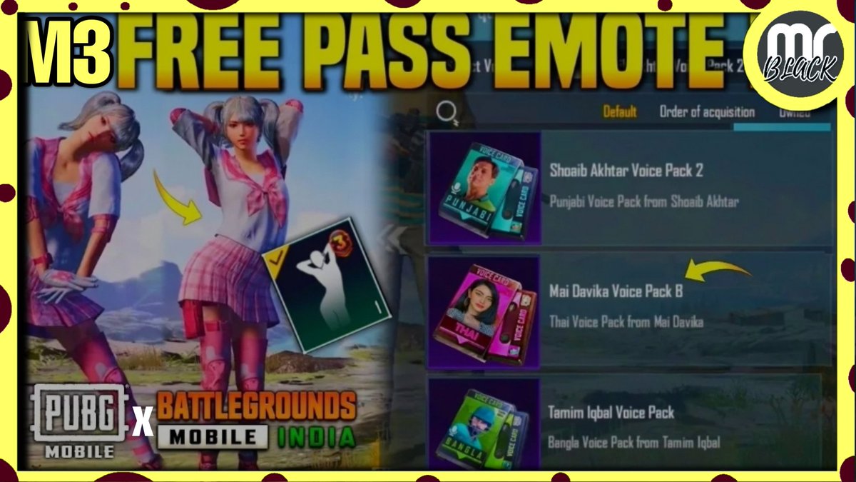 mrblacksezo's tweet photo. PUBGM RPM3 FREE PASS EMOTE  SHOAIB AKTAR &amp; All Voice pack First Look!

• Video Link • https://t.co/vYDmSIrd7K

#PUBG #PUBGMOBILE #PUBGNEWSTATE #pubgmcreative #pubgmobileindia #PUBGMVIP #pubgmfanart #PUBGモバイルクラン募集 #pubgmpdp #PUBGモバイル企業対戦 #pubgmadan #pubgmsummer https://t.co/UOgl9elHg0