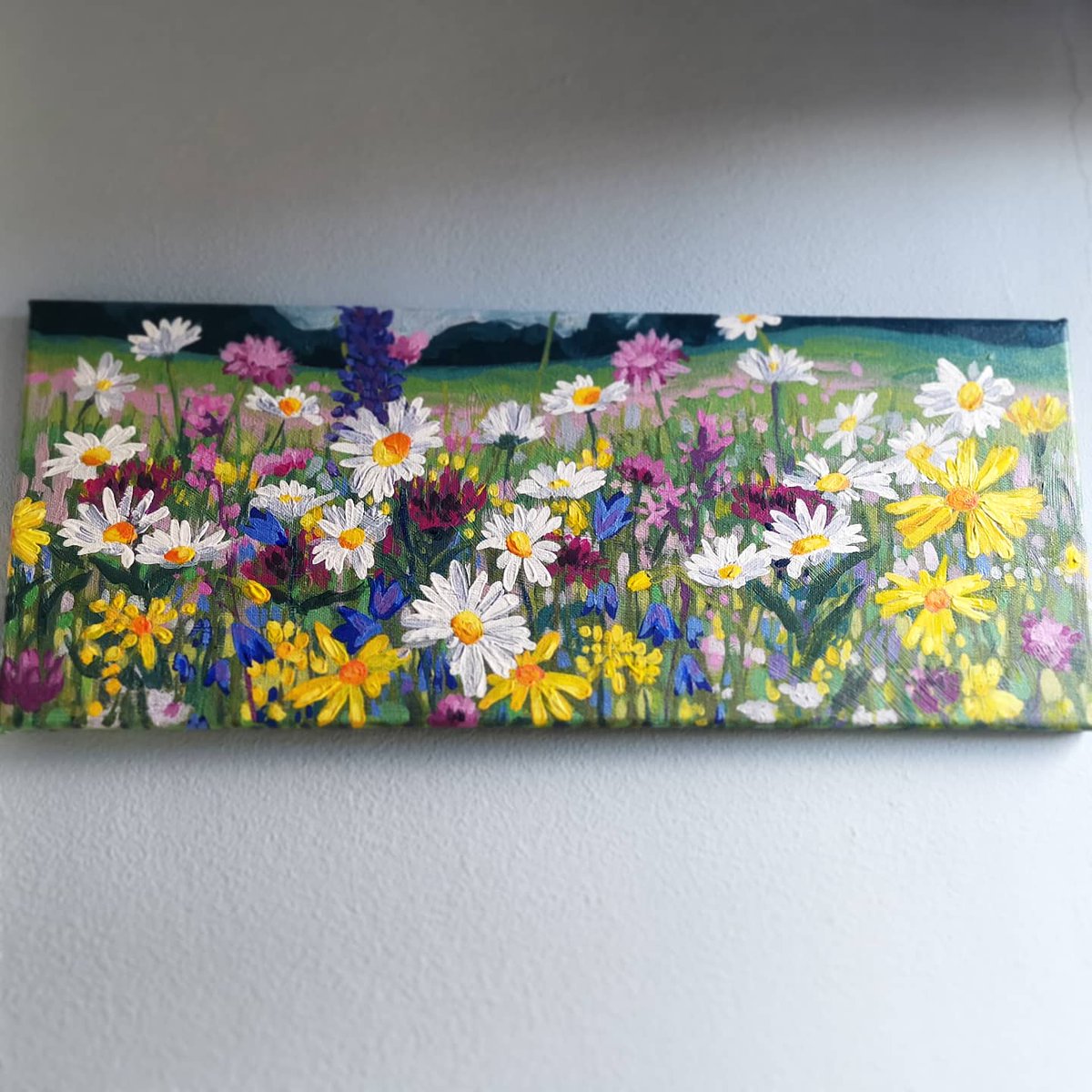 Some wildflowers inspired by the Pyrenees fields 🎨🌸 #wildflowers #wildflowerart #originalart #flowers #flowerart #flowerpainting #handpainted #art #outdoors #