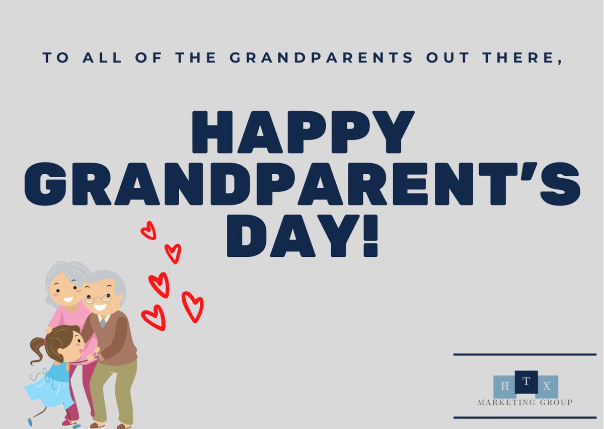 htxmarketinggrp's tweet photo. Today is National Grandparent's Day, so don't forget to tell them how much you love them! 

#HTX #HTXMG #GrandparentsDay #Grandparents #NationalGrandparentsDay #Family #Love https://t.co/kLLrIMoLbb