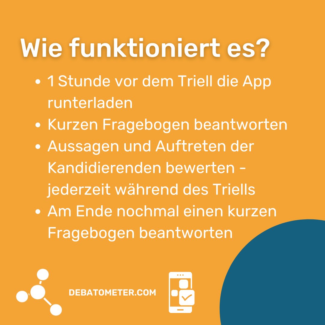 WahlSwiper's tweet photo. Heute diskutieren die drei Kanzlerkandidaten beim #Triell auf ARD und ZDF. Kennt ihr schon den Debat-O-Meter? Hier könnt ihr heute Abend live eure Meinung abgeben. https://t.co/VC4BDQcdFV An diesem Tool arbeitet ebenfalls unser Team der Uni Freiburg. #debatometer #btw21 #wahl21 https://t.co/OwNcolTDkf