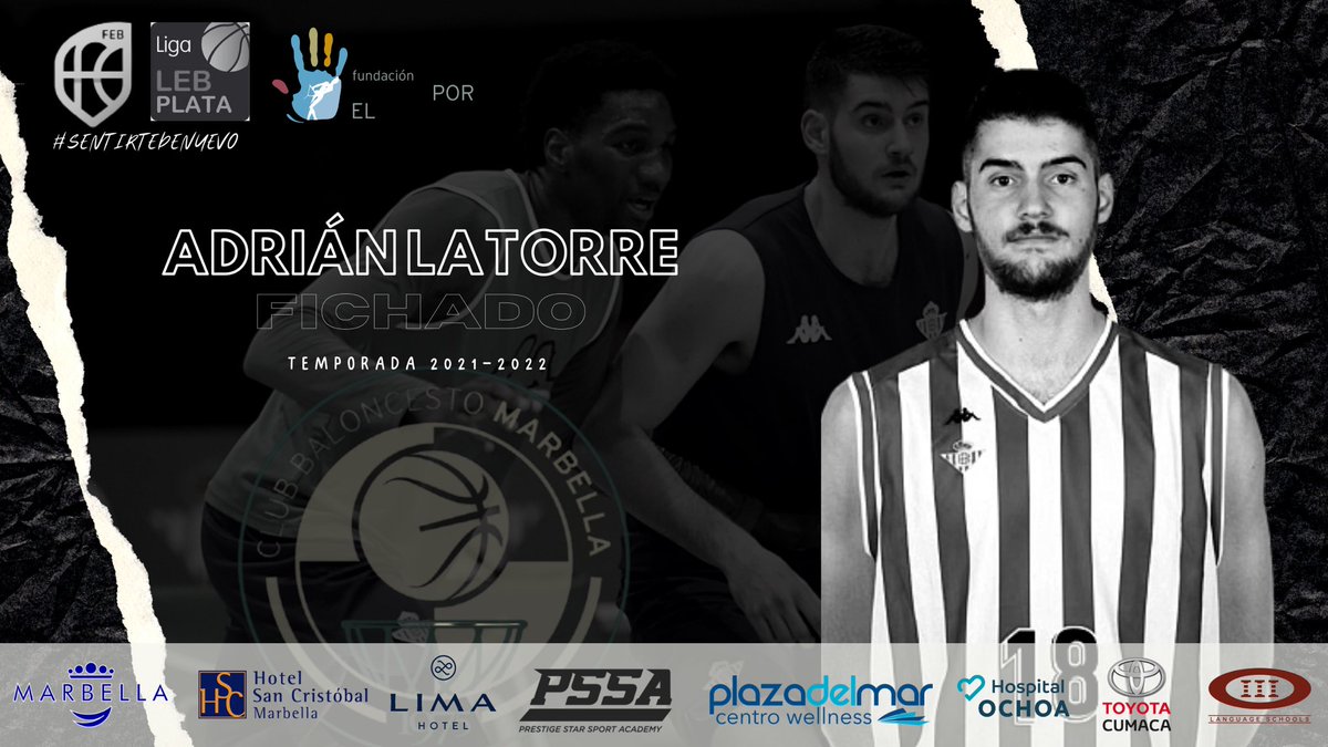 CBMarbella1's tweet photo. 📝𝙵𝙸𝙲𝙷𝙰𝙹𝙴 I 𝐀𝐃𝐑𝐈𝐀́𝐍 𝐋𝐀𝐓𝐎𝐑𝐑𝐄, pívot de futuro para el proyecto del @CBMarbella1.

⛹🏻 El interior de 2,05 m jugó en se formó en las categorías inferiores del @RealBetisBasket.

📲 https://t.co/EBHCiGhcVq

🔵⚪️ #CBMarbella #SentirtedeNuevo https://t.co/p39eBZNenJ