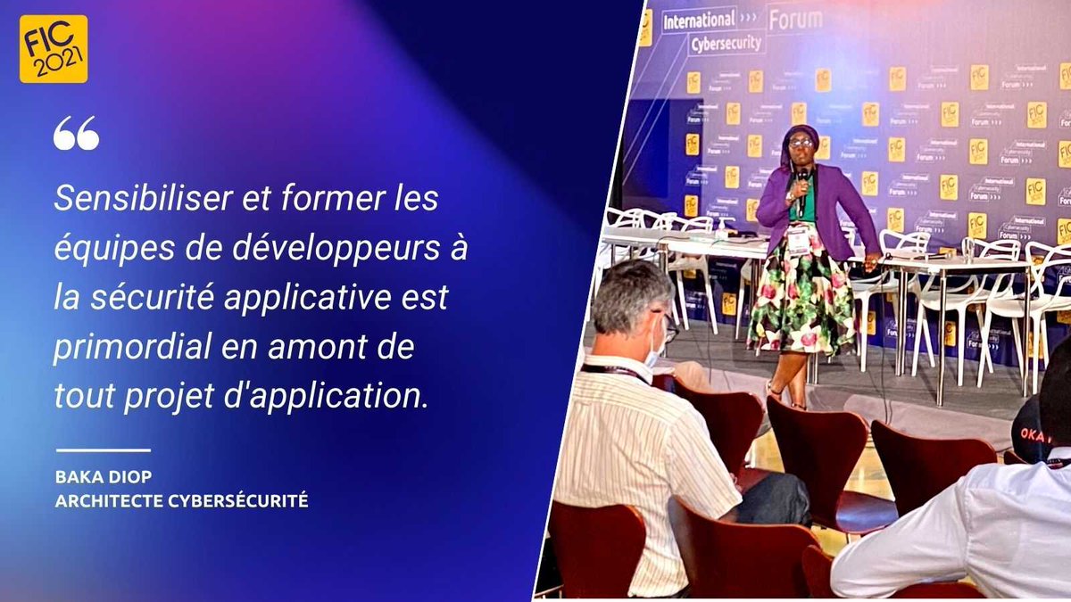 Bravo 👏👏à notre CEFCYSsienne BAKA DIOP qui a brillamment présenté lors du #CoRIIN2021 au <a href="/FIC_eu/">karen</a> une conférence sur la sécurité des applications  dès la conception comme une des bonnes réponses aux incidents.  Candidatez ou nommez une #cyberwomen cyberwomenday-cefcys.com