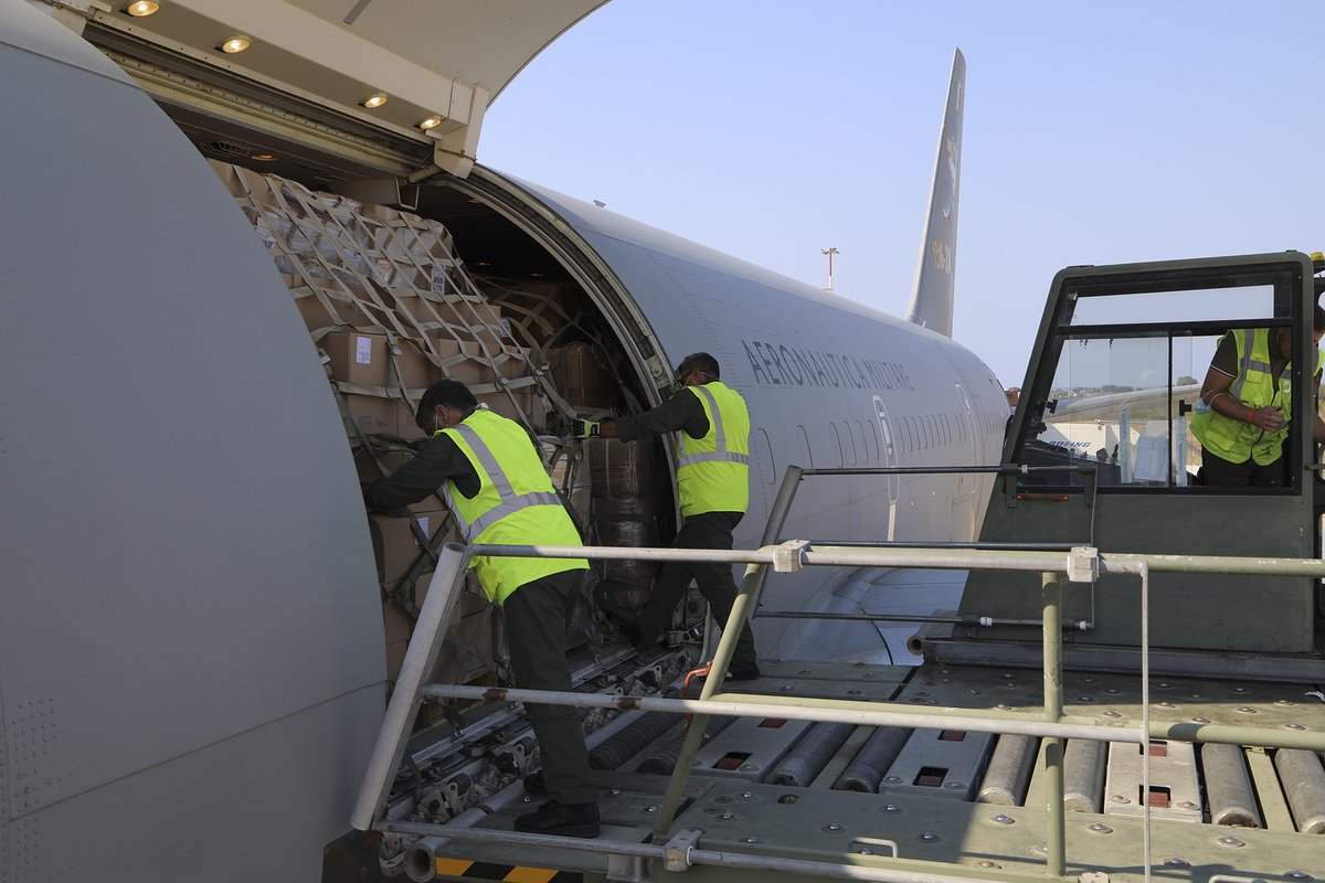 🇮🇹🤲🏻🇭🇹 È partito il volo della nostra Aeronautica Militare con un carico di materiali messo a disposizione dal Sistema di protezione civile italiano per l’assistenza sanitaria della popolazione di Haiti, colpita dal disastroso sisma di agosto