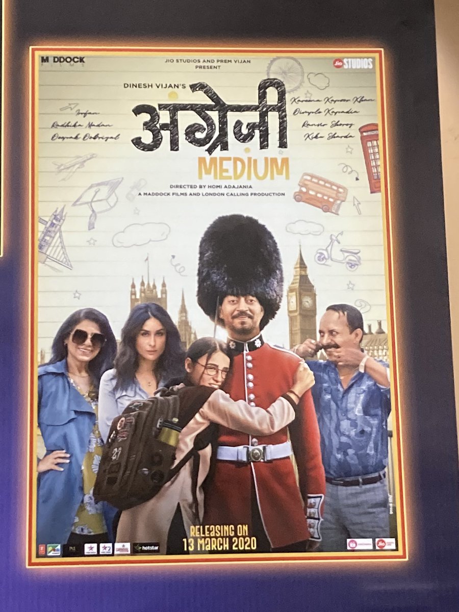mikejiri's tweet photo. #HindiMedium を回想しながら鑑賞
#IrrfanKhan は子ども思いの父親がはまっててほのぼの（ややはあるが）
教育コンサルタントは今作も#TillotamaShome 🙂
まだインドのどこかで彼が笑ってそうと思いながら喝采
#イングリッシュ・ミディアム
#EnglishMedium
#IMW2021パート2
https://t.co/9ncWOFiNbu https://t.co/xigK2zikfY