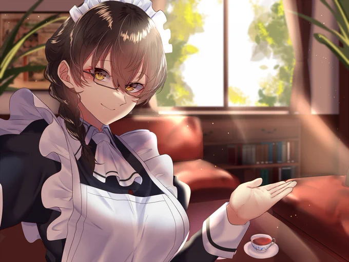 眼鏡メイドさん 