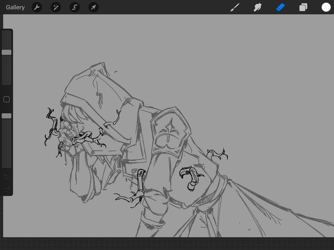 Looking through procreate and finding unposted sketches 