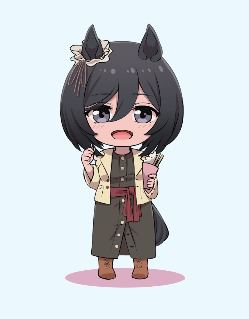 eishin flash (umamusume) 1girl animal ears solo horse ears tail horse girl black hair  illustration images