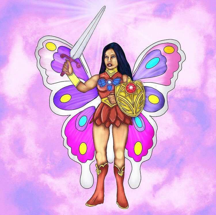 MOTUdrawing's tweet photo. Week 125 of the #motudrawingchallenge
💥Flutterina ⚔️ 🦋
Artwork by
@RPTV_1
@TheNightDusto
@sampanico
@shaneoid77
#flutterina #shera #princessofpower #MastersoftheUniverse https://t.co/vQgJnfsNEn