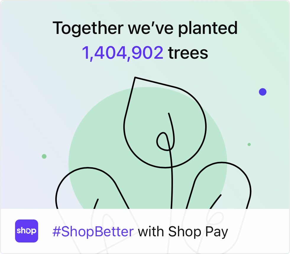 Don’t just shop online! Choose <a href="/Shop/">Shop</a> Pay and help our community plant trees. #ShopBetter
shop.app/carbonoffsetti…
