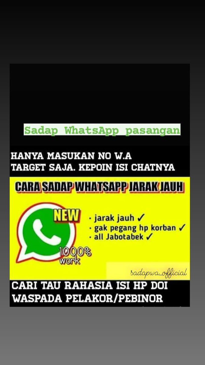 hack_sosmed's tweet photo. Jasa Hacked Terpercaya Trusted 💯 WORK dan Amanah 🙏
.
Bisa langsung DM untuk info selanjutnya! 
.
@sadapwaoficial
.
#jasahackterpercaya #sadapwhatsapphack #hackgmails #jasahackfb #jasahackigtrusted #hacker #hackakunsosmed #sadapwa https://t.co/dvlrRLqe2g
