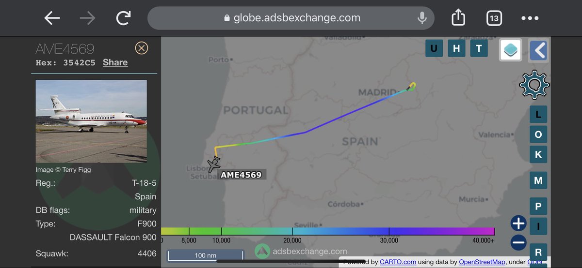 TheSnoopySnoop's tweet photo. #Portugal #PortugeseAirForce #F16AM #SLMER51 #497c28 #15108 up over #Lisbon as foreign aircraft approach

#BIGGY78 #USAF 🇺🇸 #C32 #ae0443 00-9001 from #Bergen #Norway 

#IAM1440 #ItalianAirForce #B767 #33fe7a #MM62226 from #Rome #Italy 

Looks like the #Spanish already arrived https://t.co/1O36fokwWl