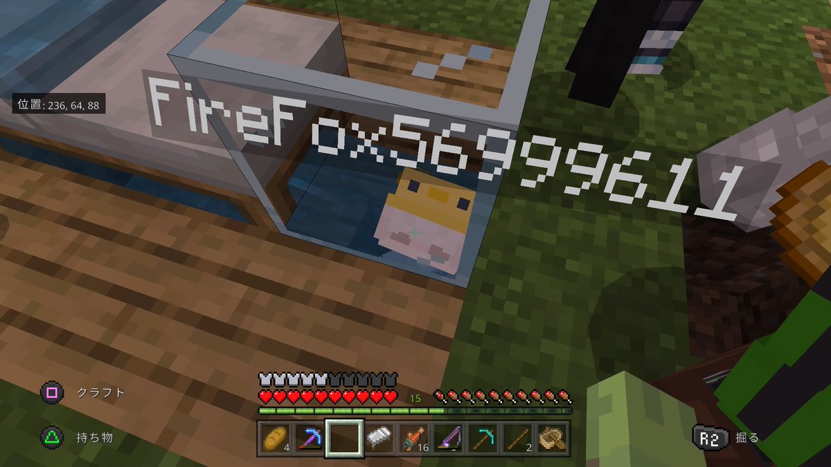 OWACHINDAYO's tweet photo. ＃マインクラフト #PS4share　　昨日の記念写真貼るの忘れてました！今日もマイクラ１１時くらいからやります！！ https://t.co/15V5MeJwG6