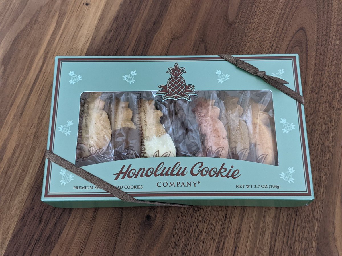 キュリレンコ 久々のホノルルクッキー 昔銀座で買えたトミーバハマはなくなっちゃったし コストコにもあるけどチョコがけのはないのよね いつの間にかヤフーショッピングでオンライン販売してて 送料高いのは目をつぶって即買い ホノルルクッキー