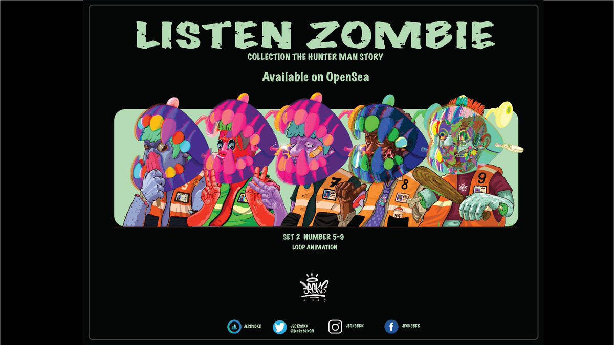 JECKSBKK99's tweet photo. “Listen Zombie”set 2  Ready 5 item  
Available on https://t.co/9oPMLyxKOz
 set 2 Number 5-9 item.
"Listen zombie" 
Only number -09/3 pieces.
Important
In this piece I will have something special for collectors.
please contact me

#NFTCommunity #nftcollector #NFT #NFTTHAILAND https://t.co/CUsCfKi9bK