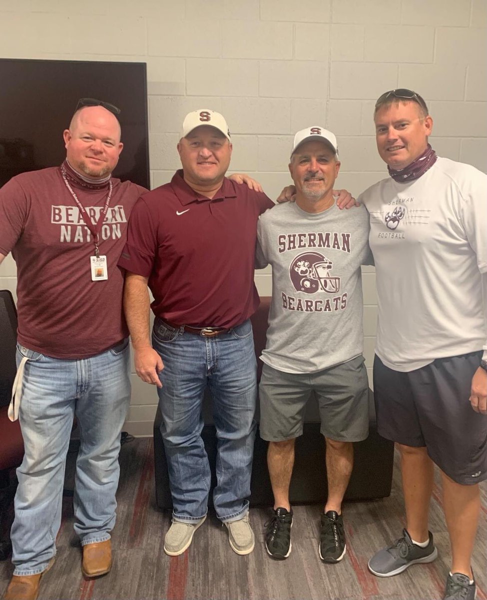 coachcoryc's tweet photo. The Sherman Football program just got better! We were able to hire a legend to assist our JH programs! Welcome Coach Ty Henderson back to coaching after a few years of retirement! #BigTimeCoach #KidMagnet #Legend #WeWillWin https://t.co/qzIlnANfwD