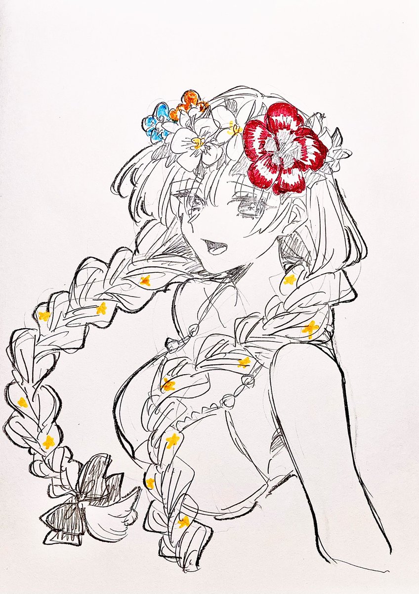 「水着皇女様 」|茶畑のイラスト