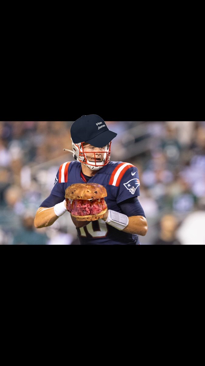 DogBotHats's tweet photo. @Patriots Mac Jones loves Super Beefs https://t.co/WxuevHU3TF
