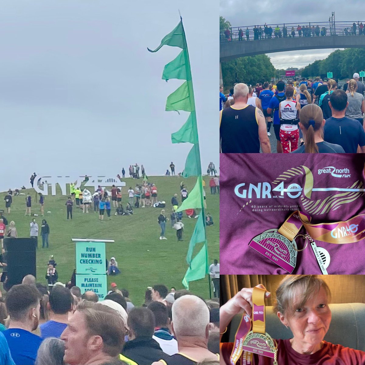HelenAitch's tweet photo. Absolutely loved #GreatNorthRun today 🏃‍♀️So well organised and supported 👏👏 Love the medal and T-shirt 🙏😊 And so much lovely support for my charity @PancreaticCanUK https://t.co/CYjniHMLIi 🙏🏃‍♀️🙏 https://t.co/O5jCvgOWDm