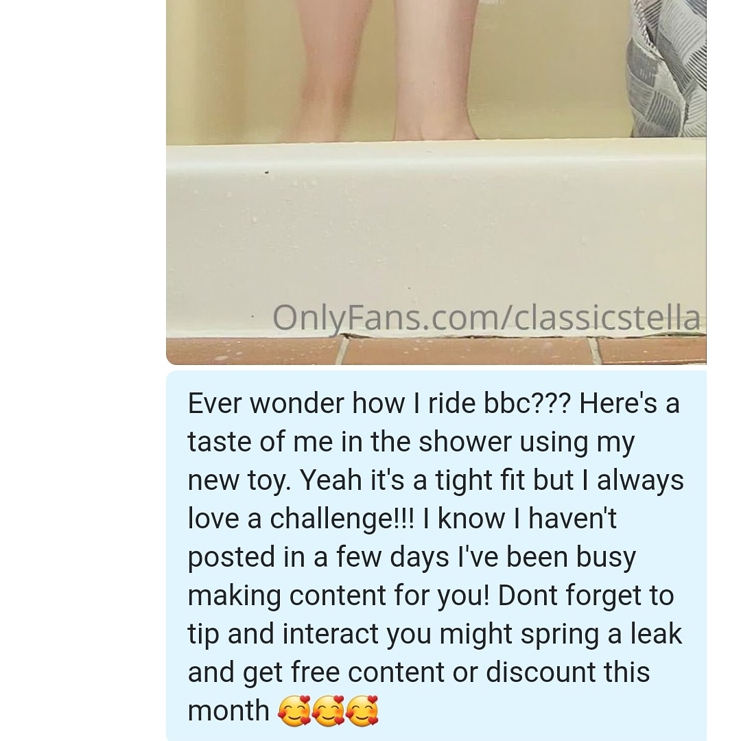 classicstella1's tweet photo. @OnlyFans https://t.co/F1NxocaxlP
Check me out been here since April and I love it!!! The more you tip and interact the more of a chance you will spring a leak into one of my albums or a percentage off your month subscription!!! https://t.co/UfXs3bs1qA