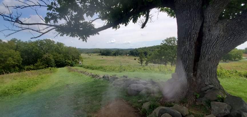 Caught a great picture of some apparitions while taking pictures at one of the battlefields in Gettysburg yesterday morning. 😳😱