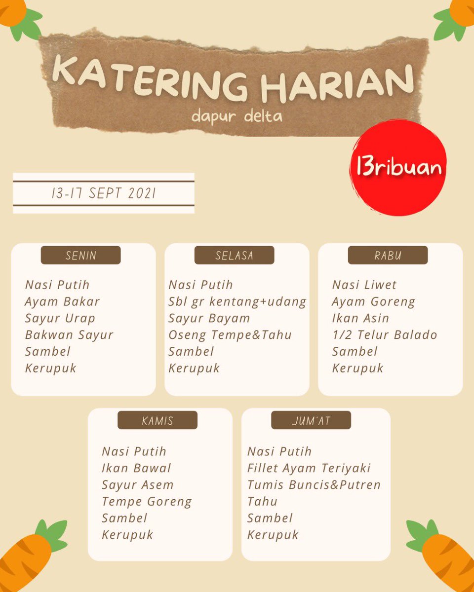 dapurdelta's tweet photo. #cateringhariandepok #kateringhariandepok #kateringharianmurah #cateringharianmurah #cateringharian #kateringharian https://t.co/3sukIFOTPy