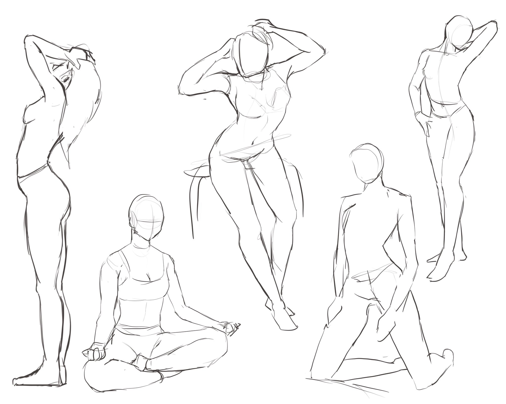 Tutorial Of Drawing A Female Body. Drawing The Human Body, Step By Step  Lessons. Stock Photo, Picture and Royalty Free Image. Image 147861053.
