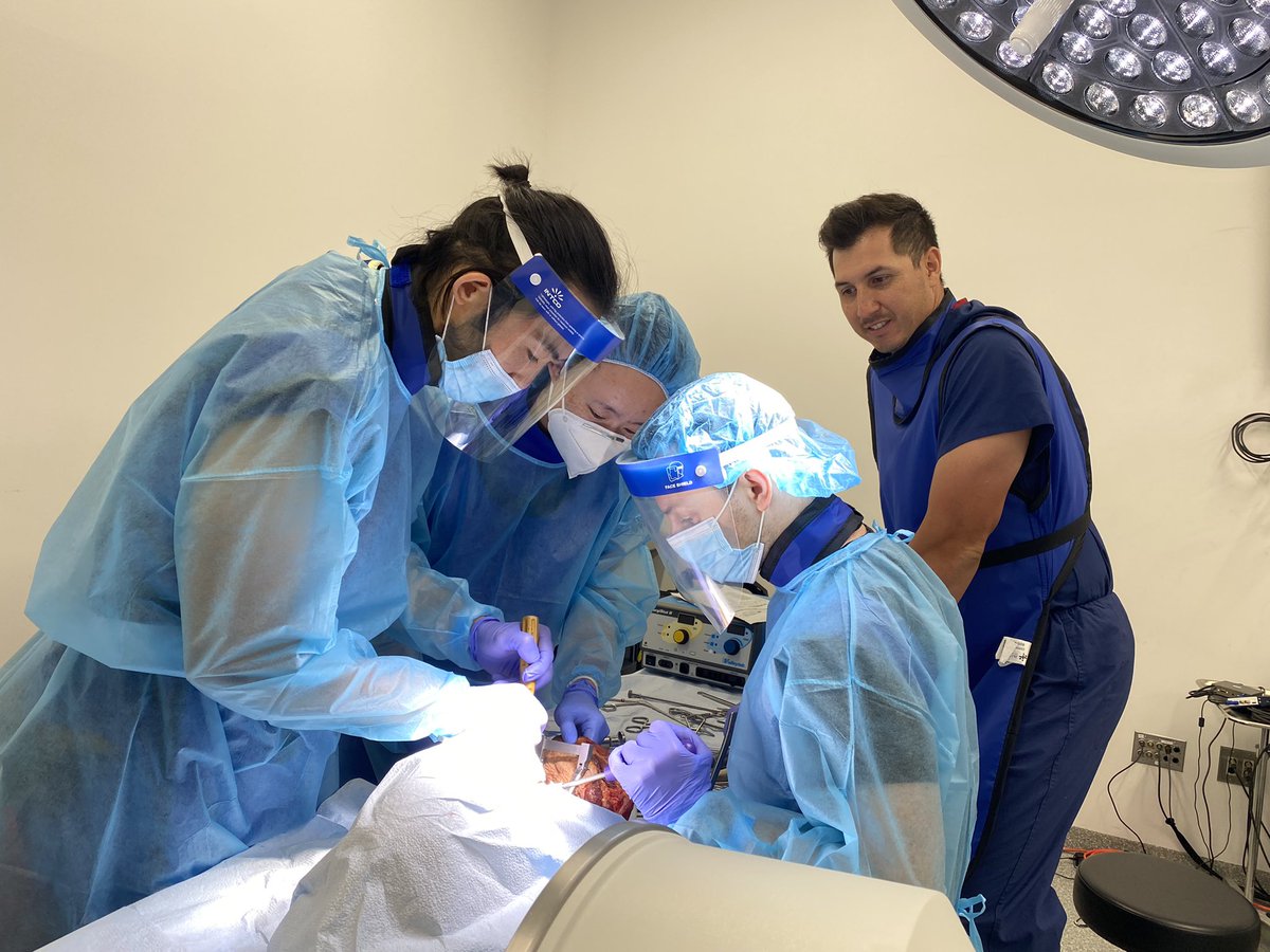 LaPetitePedicle's tweet image. Thanks to @zimmerbiomet for hosting a great cadaver course and @TimWithamMD for teaching us about the mobi-c cervical disc replacement device! @HopkinsNsurg  @BonsrahNancy #cadaverlabs #residentteaching #meded
