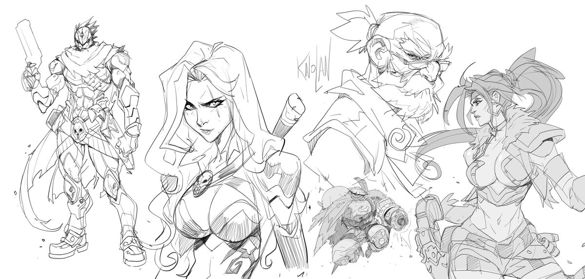 Strife, Kat and Battle chasers tribute #sketchbook #characterdesign #art #Throwback 