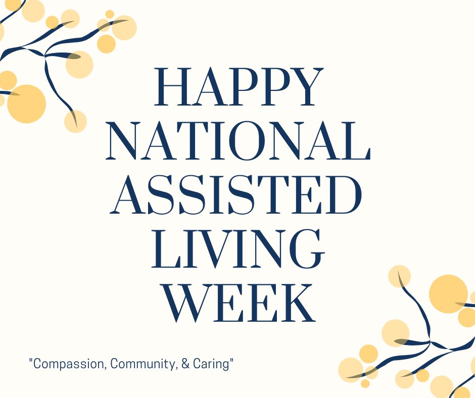 TheViewsLiving's tweet photo. Happy National Assisted Living Week!  The theme for 2021 is "Compassion, Caring, and Community".  We hope our residents and staff at The Views Senior Living Communities enjoy this very special week!

#TheViewsSeniorLiving #NationalAssistedLivingWeek https://t.co/hcBpXzFVpy