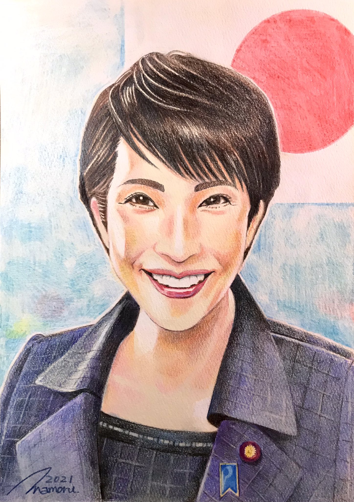 す*か様 サナエタオル　2024年版顔絵入り　祝高市早苗総理大臣 サナエタオル 顔絵入り 祝高市早苗総理大臣 みやがわ まもる