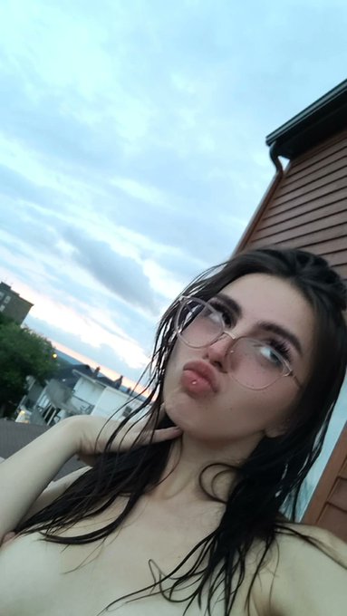 Feeling naked and free on my top floor balcony apt at sunset 😇 I love the chill of wind on my wet skin<a href="/tag/mvsales"class="tags"><span>#mvsales</span></a>