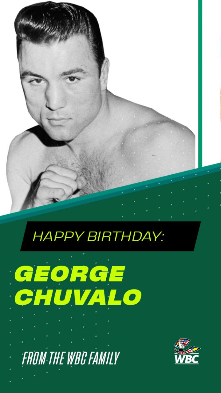 Happy birthday to legendary boxer and sensational person George Chuvalo 
