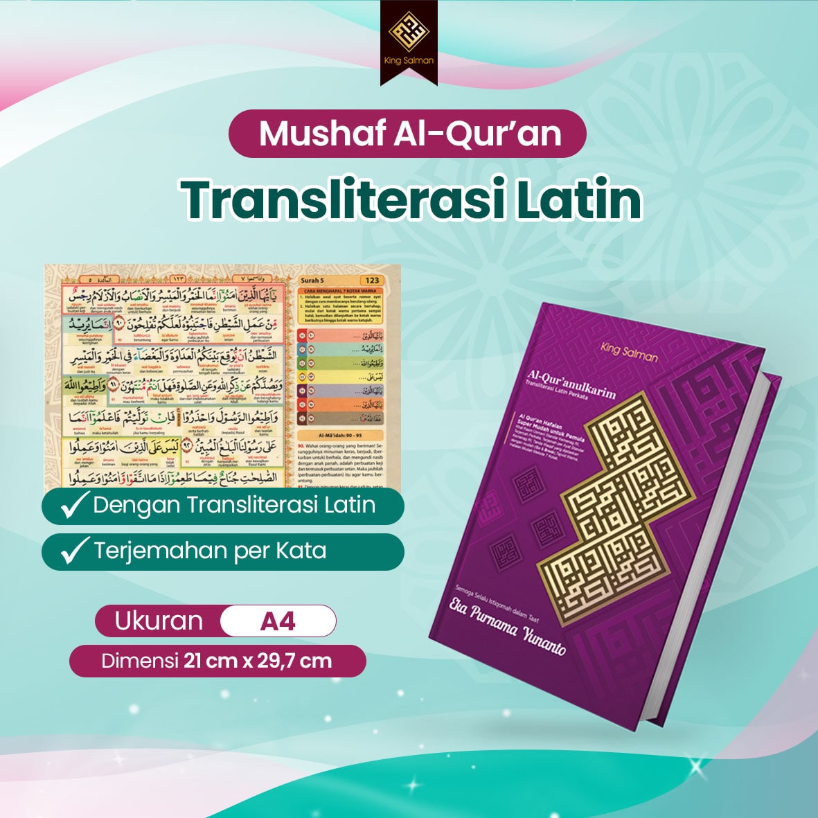miavita_store's tweet photo. Mushaf King Salman tipe transliterasi latin
Harga 175rb aja
Dengan berbagai fitur unggulan dan bisa custom nama di covernya
Proses pemesanan 1 minggu hingga dikirim lgsg dr Bandung.
Info n pemesanan monggo lgsg DM sj😊🙏 https://t.co/vDFiPQmuJA