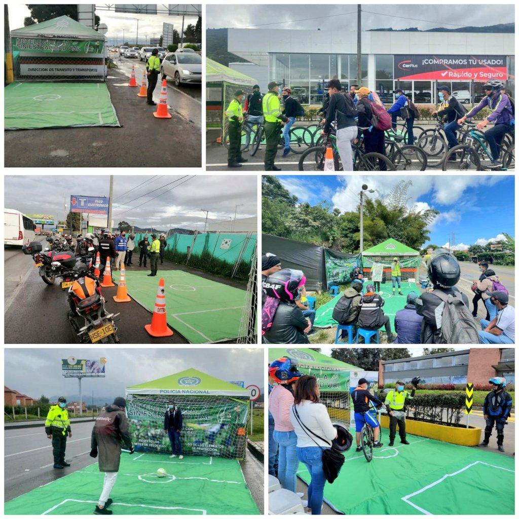 PoliciaCmarca's tweet photo. También adelantamos en diferentes vías del departamento, campañas como "Métele un gol a la siniestralidad", dirigida a todos los actores viales. #PrevenciónVial. https://t.co/bJFDGr9inZ