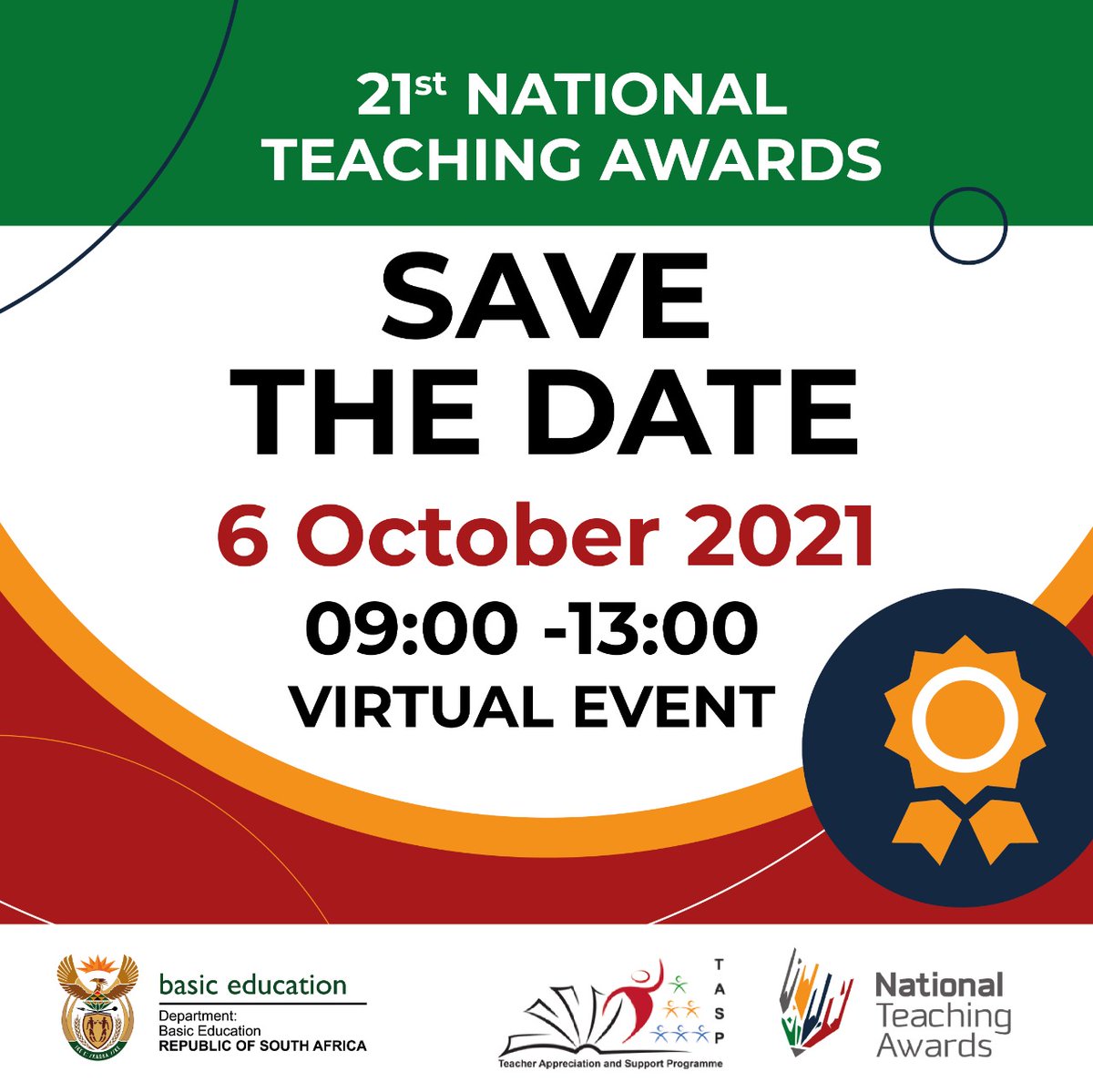 21st National Teaching Awards COMING SOON 📌📌

<a href="/DBE_SA/">Dep. Basic Education</a> <a href="/ElijahMhlanga/">Elijah Mhlanga</a> <a href="/HubertMweli/">Hubert Mathanzima Mweli</a>