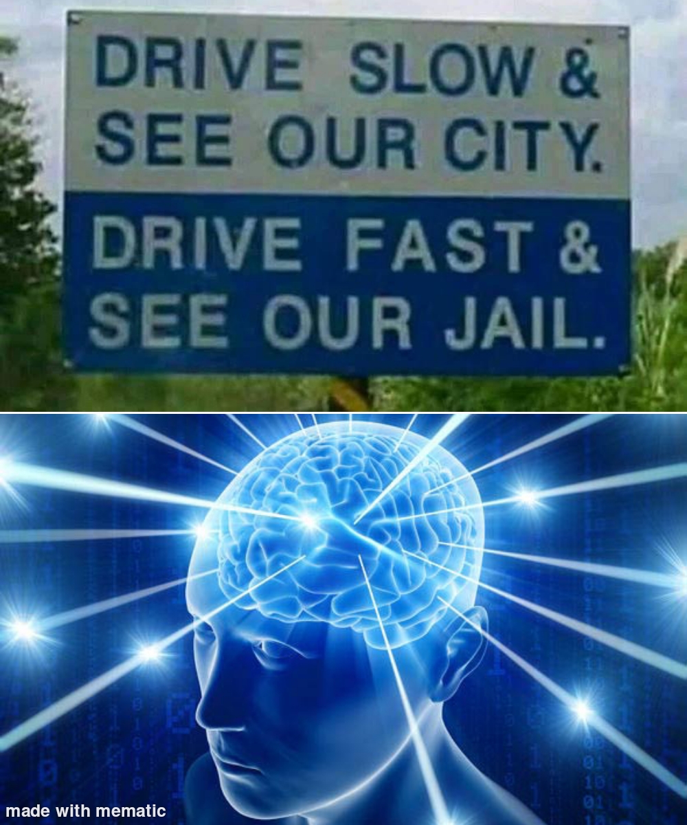 myunclesmemes's tweet photo. Speeding is bad kids. Oh wait. Kids cant drive. https://t.co/sUKxJL5Iyi