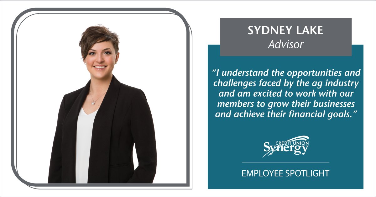 Meet Sydney. As an Advisor, with our Business and Ag Financial Centre, she wants to help our local producers reach their family farming and ag business goals. Contact Sydney to get started on business/ agriculture lending, advice and personalized service: ow.ly/TsZF50G8425