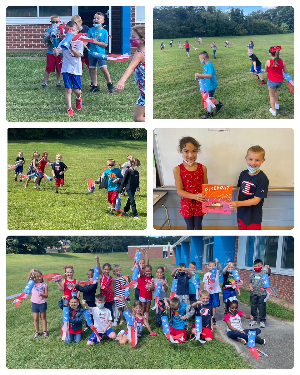 Class 2-5 read the wonderful book Fireboat and talked about the heroic acts of the retired John J. Harvey fireboat and the civilians who owned him.  We made patriotic ribbons and windsocks to decorate our classroom to help us to always remember that together we are stronger!