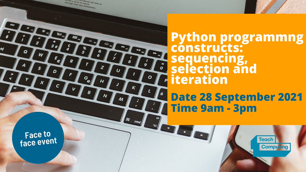 ComputingHubLEI's tweet image. Do you want to develop your foundational knowledge around the Python programming language?
Join us for a face to face CPD event by booking here: stem.org.uk/cpd/499174/pyt…
#getintoteaching #teachingcomputerscience #teachingpython #teachcomputing