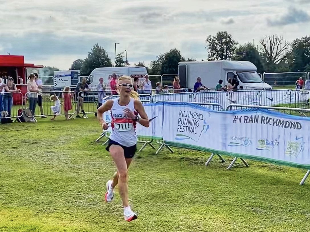 Another 2 years older & yet another PB!! I ran 1.34 today at the England Half Marathon Masters. All that hard training is paying off @runningjo10k I’m over the moon 😀 #ageisjustanumber #fitover55 #richmonhalfmarathon