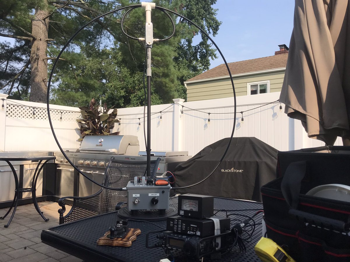 N2PPI's tweet image. Working the SKCC WES with the homebrew Frankinloop . 40m is very alive this Morning. De Mike N2PPI #magloop #cw #skcc #wes #hamradio