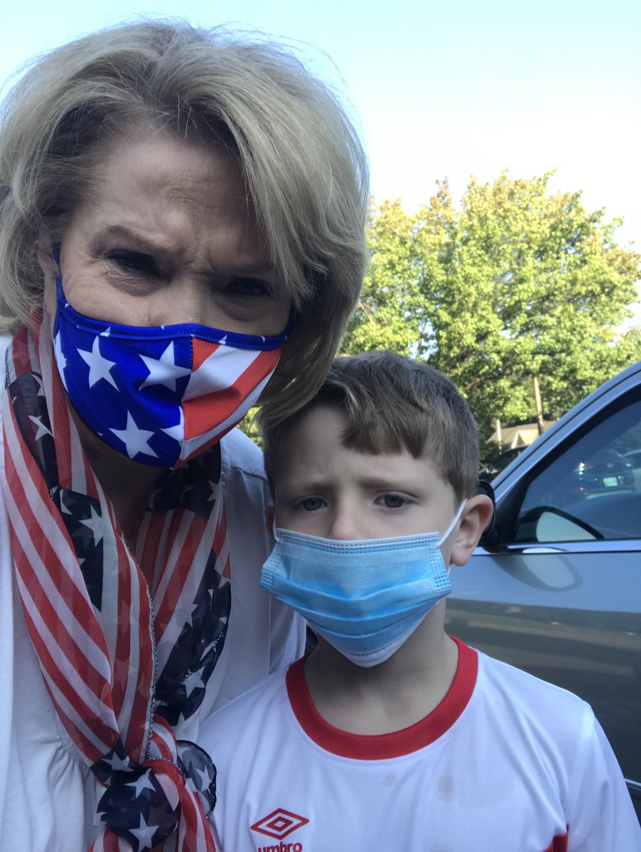 RappsRedbirds's tweet photo. Red, White, &amp; Blue Day with my 5th Graders and my Grandson. What an honor to live in the USA! Thank you to all the 1st responders everyday. https://t.co/Lu29mQreJV
