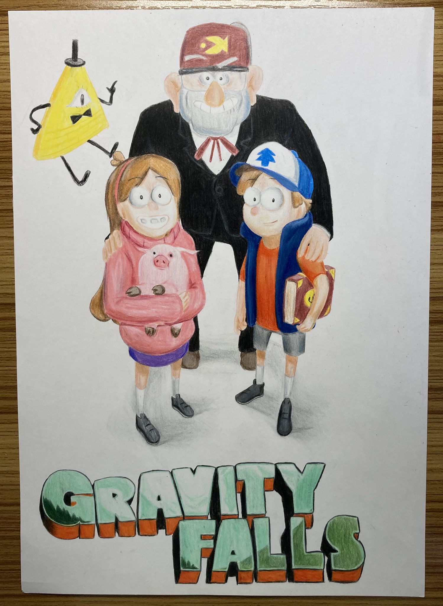 Hollowgeek 色鉛筆で怪奇ゾーングラビティフォールズのイラストを描きました ちょっと浮き出てるように見える Gravityfalls 怪奇ゾーングラビティフォールズ Disney イラスト イラスト好きさんと繋がりたい Illustraion 中学生絵描きさんと繋がり