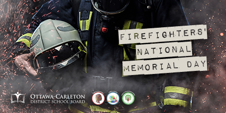 Today, September 12th, is Firefighters' National Memorial Day. All #OCDSB flags are being flown at half-mast this weekend to mark the date.