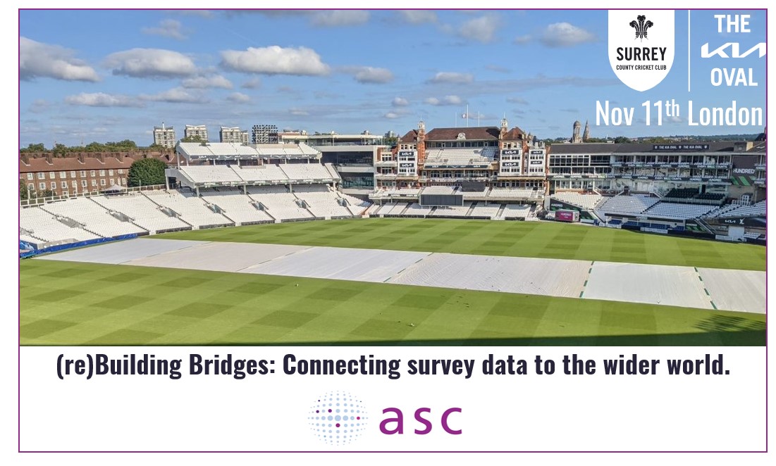 We’re back in style! Very happy to announce that the ASC will be '(re)Building Bridges' with an in-person conference, 11th Nov @ The Oval's India Room & terrace. An excellent venue, with great views & post-conference bar! lnkd.in/dabH-HZ #ascorg @TweetMRS @KiaOvalEvents